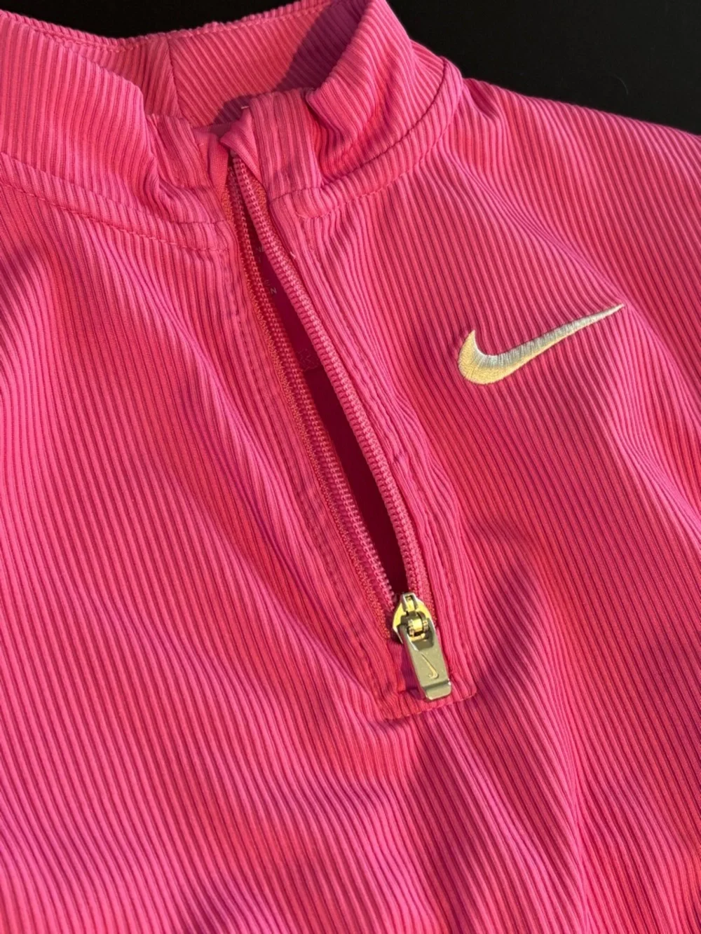 Nike Baby Girls' Quarter-Zip Top and Leggings 2-Piece Set Hot Pink 18 Months - Picture 3 of 6